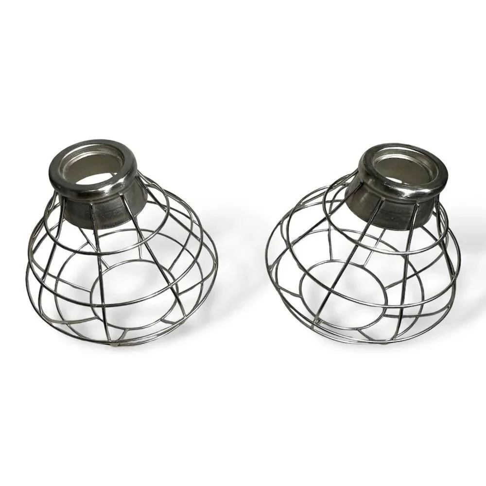 Style Selections Ravensport Silver Cage Pendant Light‎ Shade Industrial Set of 2
